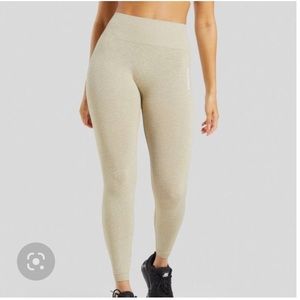 Gymshark Adapt Marl Seamless Leggings - Beige